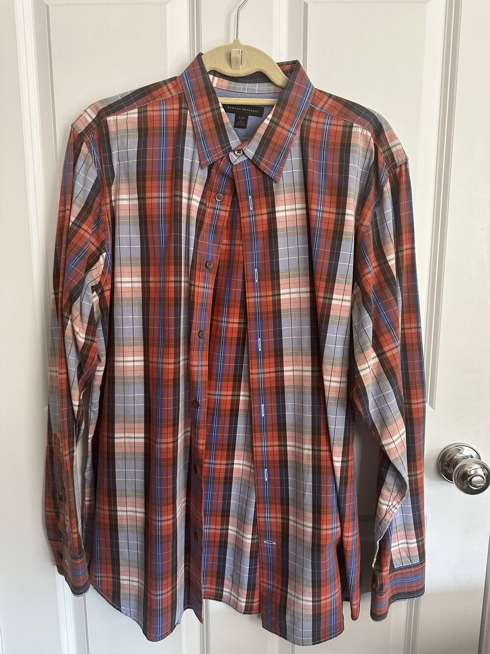 Banana Republic Men's L/S Plaid Button Down Shirt 16-16 1/2